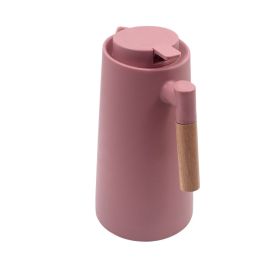 Garrafa Térmica Com Cabo De Madeira 1 Litro Havan Casa - Rosa