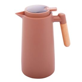 Garrafa Térmica Com Cabo De Madeira E Termômetro Lyor 1 Litro - Nude