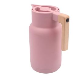 Garrafa Térmica Com Cabo De Madeira Havan Casa 1L - Rosa