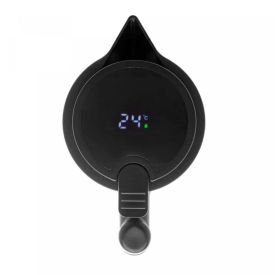 Garrafa Térmica Com Termômetro E Cabo De Madeira Lyor 1 Litro - Preto