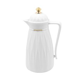 Garrafa Térmica Com Topo Dourado Havan Casa 1 Litro - Branco