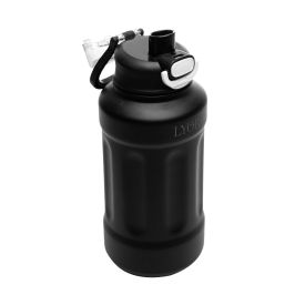 Garrafa Squeeze De Aço Inox Com Alça Adveture 1 Litro Lyor - Preto