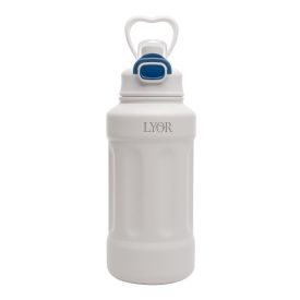 Garrafa Squeeze De Aço Inox Com Alça Adveture 1 Litro Lyor - Branco