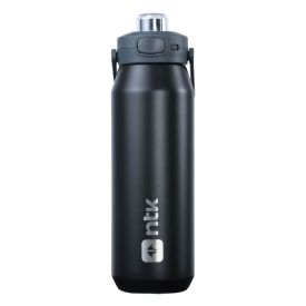 Garrafa Térmica Isomax 1 Litro Aço Inoxidável Nautika - Preta