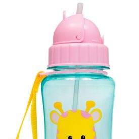 Garrafinha Infantil Com Canudo Animal Fun - Girafa