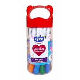 Giz Gel Retrátil Ursinhos Carinhosos Lyke - 12 Unidades