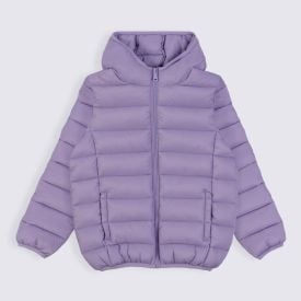 Jaqueta Infantil Aspen Menina 1 a 3 Anos Com Capuz Yoyo Kids Lilas