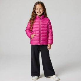 Jaqueta Infantil Aspen Menina 1 a 3 Anos Yoyo Kids Rosa Neon