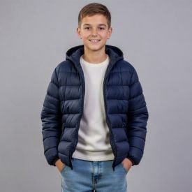 Jaqueta Juvenil Aspen Menino 12 a 16 Anos Com Capuz Hot Dog Azul Marinho