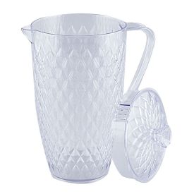 Jarra Com Tampa Glamour Plasútil 2 Litros - Transparente