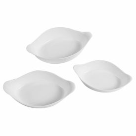 Jogo de Assadeiras Marinex Opaline 3 Peças - Branco