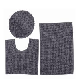 Jogo De Banheiro 3Pcs Madri - Cinza