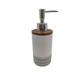 Jogo De Banheiro Anna Havan Casa 2 Peças - Branco Com Amadeirado