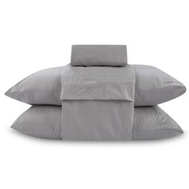 Jogo de Cama Bordado Queen Havan Casa 4 pçs - Cinza Amianto