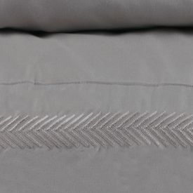 Jogo de Cama Bordado Queen Havan Casa 4 pçs - Cinza Amianto