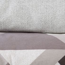 Jogo De Cama Casal Percal 200 Fios Buona Fortuna 3 Pçs  - Textura Heitor Chumbo