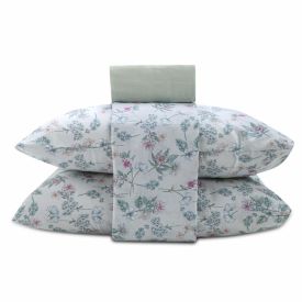 Jogo De Cama Casal 100% Algodão Royale Havan Casa 4 Peças - Donatella Verde Claro