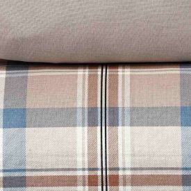 Jogo De Cama Casal 100% Algodão Royale Havan Casa 4 Peças - Jaqueline Xadrez Bege