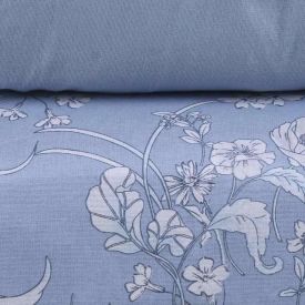 Jogo De Cama Casal 100% Algodão Royale Havan Casa 4 Peças - Laila Azul