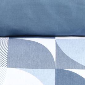 Jogo De Cama Casal Percal 200 Fios Buona Fortuna 4 Pçs - Lorenzo Azul 