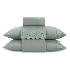 Jogo de Cama Imperial Casal com Renda Havan Casa 4 pçs - Verde