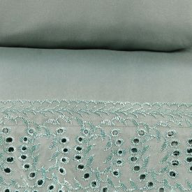 Jogo de Cama Imperial Casal com Renda Havan Casa 4 pçs - Verde