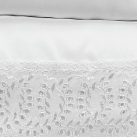 Jogo de Cama Imperial Casal com Renda Havan Casa 4 pçs - Branco