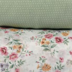 Jogo de Cama Casal Napoli Havan Casa 4 pçs - Luz Flowers Verde