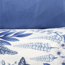 Jogo De Cama Casal Micropercal Havan Casa 4 Pçs - Elegance Branco Flowers