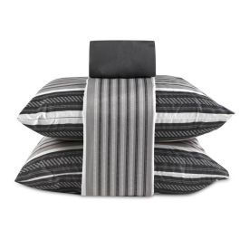 Jogo De Cama Casal Micropercal Havan Casa 4 Pçs - Miura Chumbo Geo