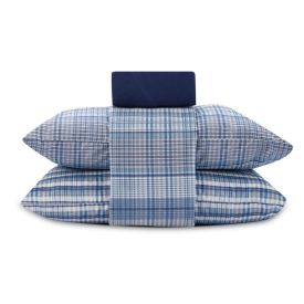 Jogo De Cama Casal Micropercal Havan Casa 4 Pçs - Jack Xadrez Azul