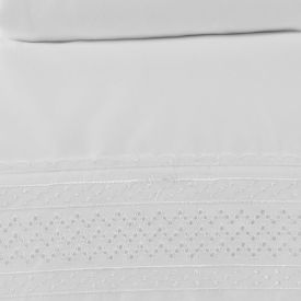 Jogo de Cama Casal Renda Imperial Havan Casa 4 pçs - Branco