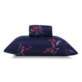 Jogo De Cama Infantil Solteiro Disney By Hedrons 2 Pçs - Homem Aranha Teia