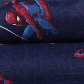 Jogo De Cama Infantil Solteiro Disney By Hedrons 2 Pçs - Homem aranha Teia