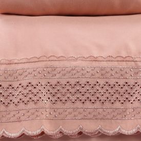 Jogo de Cama King Renda Imperial Havan Casa 4 pçs - Rosa