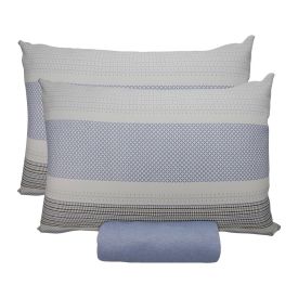 Jogo de Cama King Malha Solecasa Havan Casa 3 pçs - Contemporâneo Azul Jeans