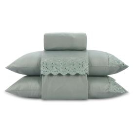 Jogo de Cama King Imperial com Renda Havan Casa 4 pçs - Verde