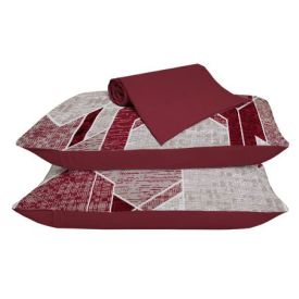 Jogo De Cama King Malha 100% Algodão Solecasa 3 Pçs - Rubi Carmim