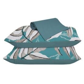 Jogo De Cama King Malha 100% Algodão Solecasa 3 Pçs - Helena Verde Retro