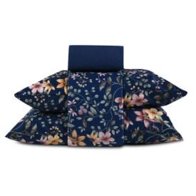 Jogo De Cama King Elegance Havan Casa 4 P&ccedil;s - Jungle Marinho Flowers