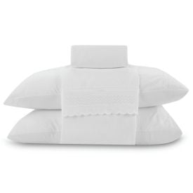 Jogo de Cama King Renda Imperial Havan Casa 4 pçs - Branco