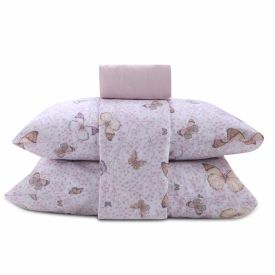 Jogo De Cama Queen 100% Algodão Royale 4 Peças - Belle Butterfly