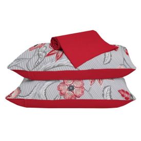 Jogo De Cama Queen Malha 100% Algodão Solecasa 3 Pçs - Stella Carmim