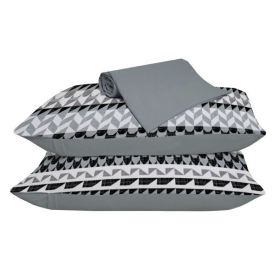 Jogo De Cama Queen Malha 100% Algodão Solecasa 3 Pçs - Onix Cinza