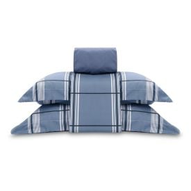 Jogo de Cama Queen Percal Buona Fortuna 4 pçs - Ravi Azul