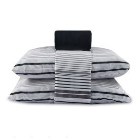 Jogo De Cama Queen Micropercal Havan Casa 4 Pçs - Tony Listra Cinza