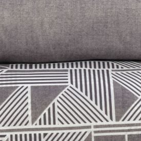 Jogo de Cama Queen Napoli Havan Casa 4 p&ccedil;s  - Gr&aacute;fico Geom&eacute;trico Cinza