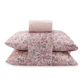 Jogo de Cama Queen Napoli Havan Casa 4 p&ccedil;s  - Camille Flowers Rosa