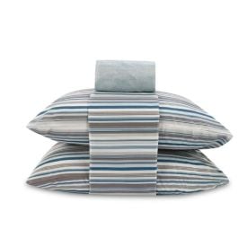 Jogo de Cama Queen Napoli Havan Casa 4 p&ccedil;s  - Mink Listra Azul