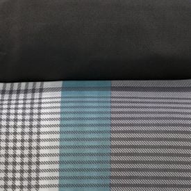 Jogo de Cama Queen Napoli Havan Casa 4 p&ccedil;s  - Pedro Xadrez Cinza